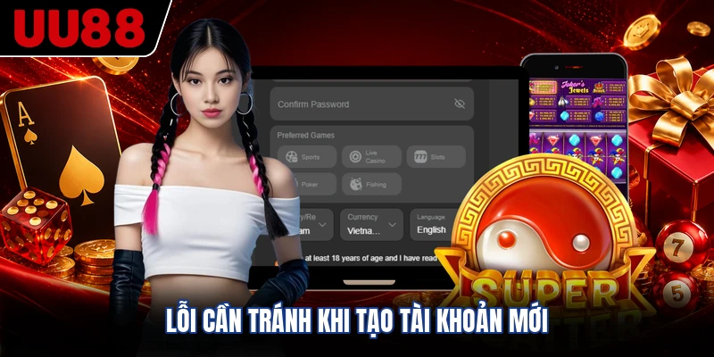 Lỗi cần tránh khi tạo tài khoản mới